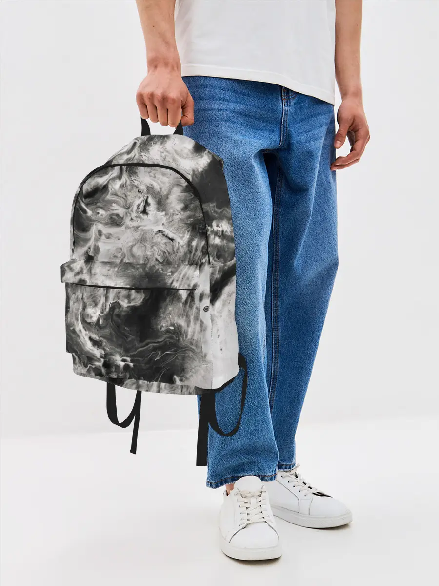 Рюкзак джинсовый / Мрамор