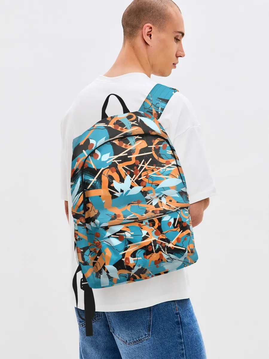 Рюкзак джинсовый / Яркие линии