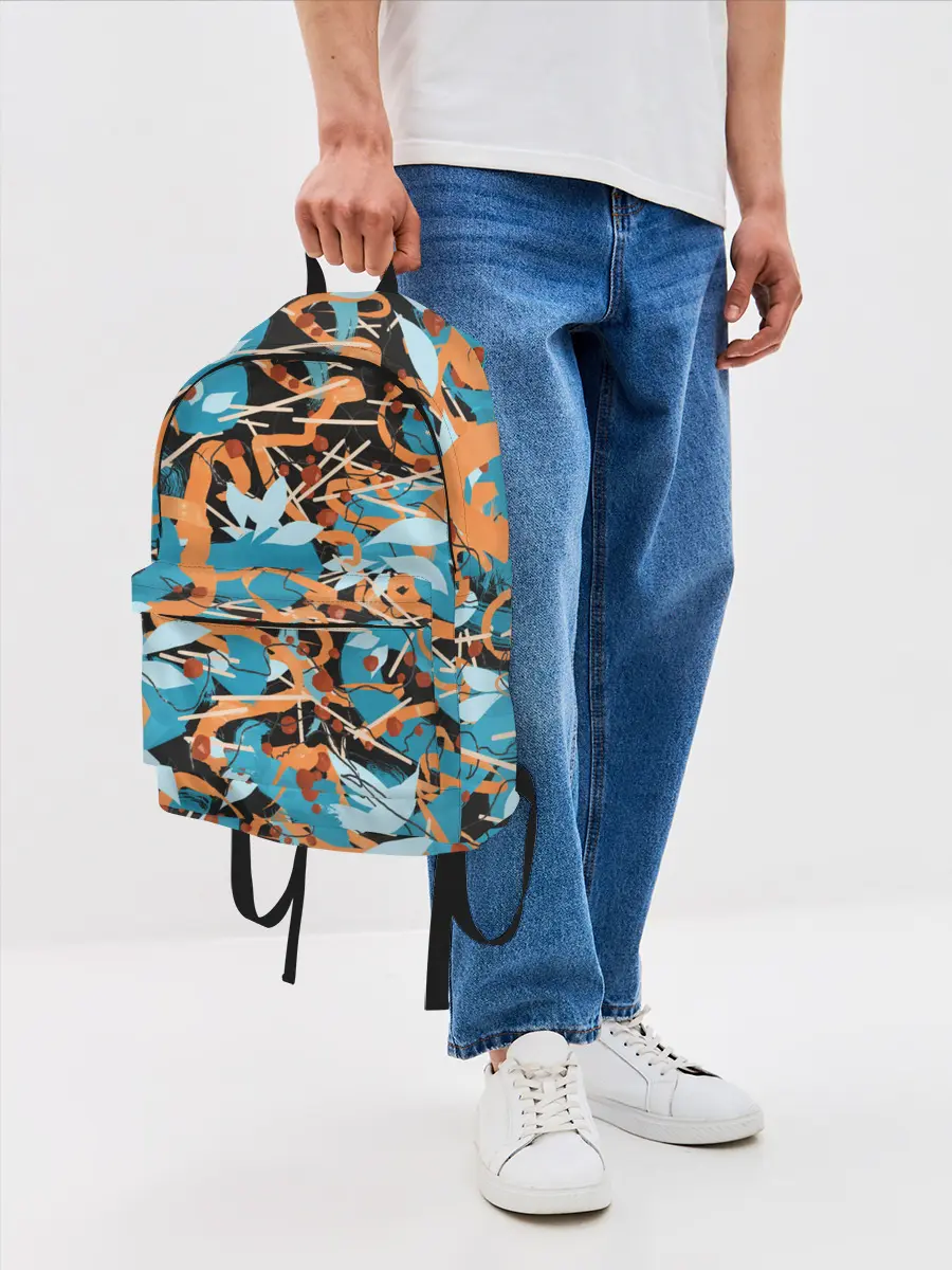 Рюкзак джинсовый / Яркие линии