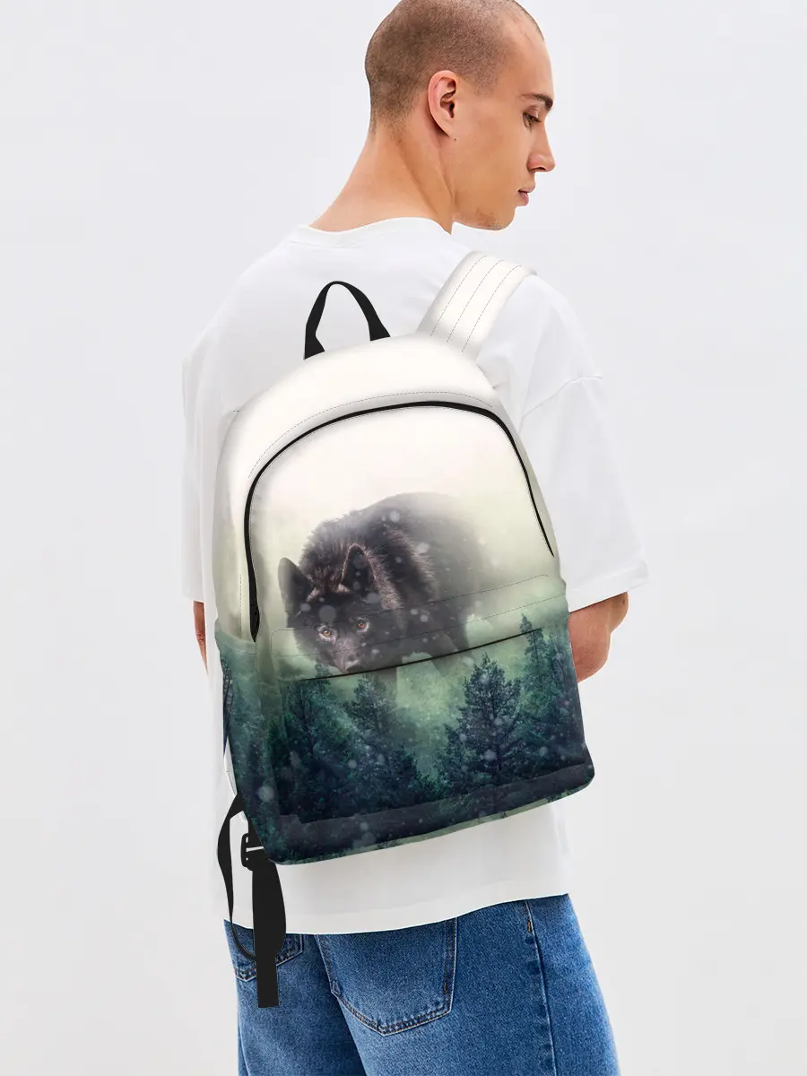 Рюкзак джинсовый / Волк