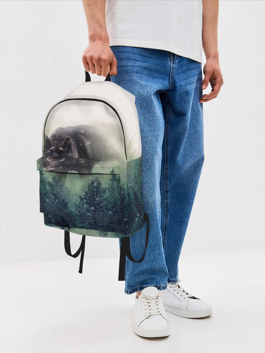 Рюкзак джинсовый / Волк