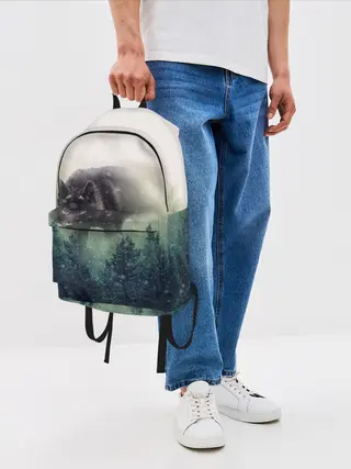 Рюкзак джинсовый / Волк