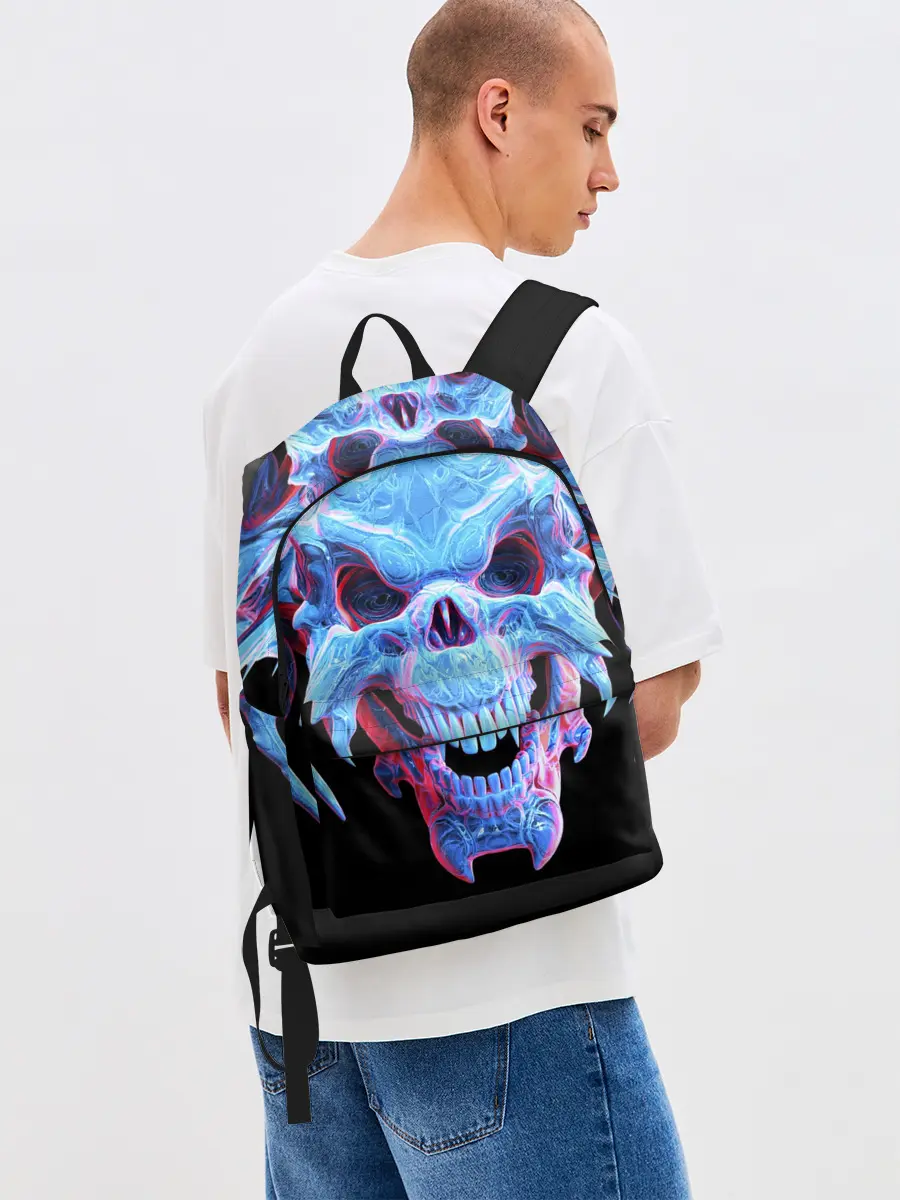 Рюкзак джинсовый / Череп Психоделика