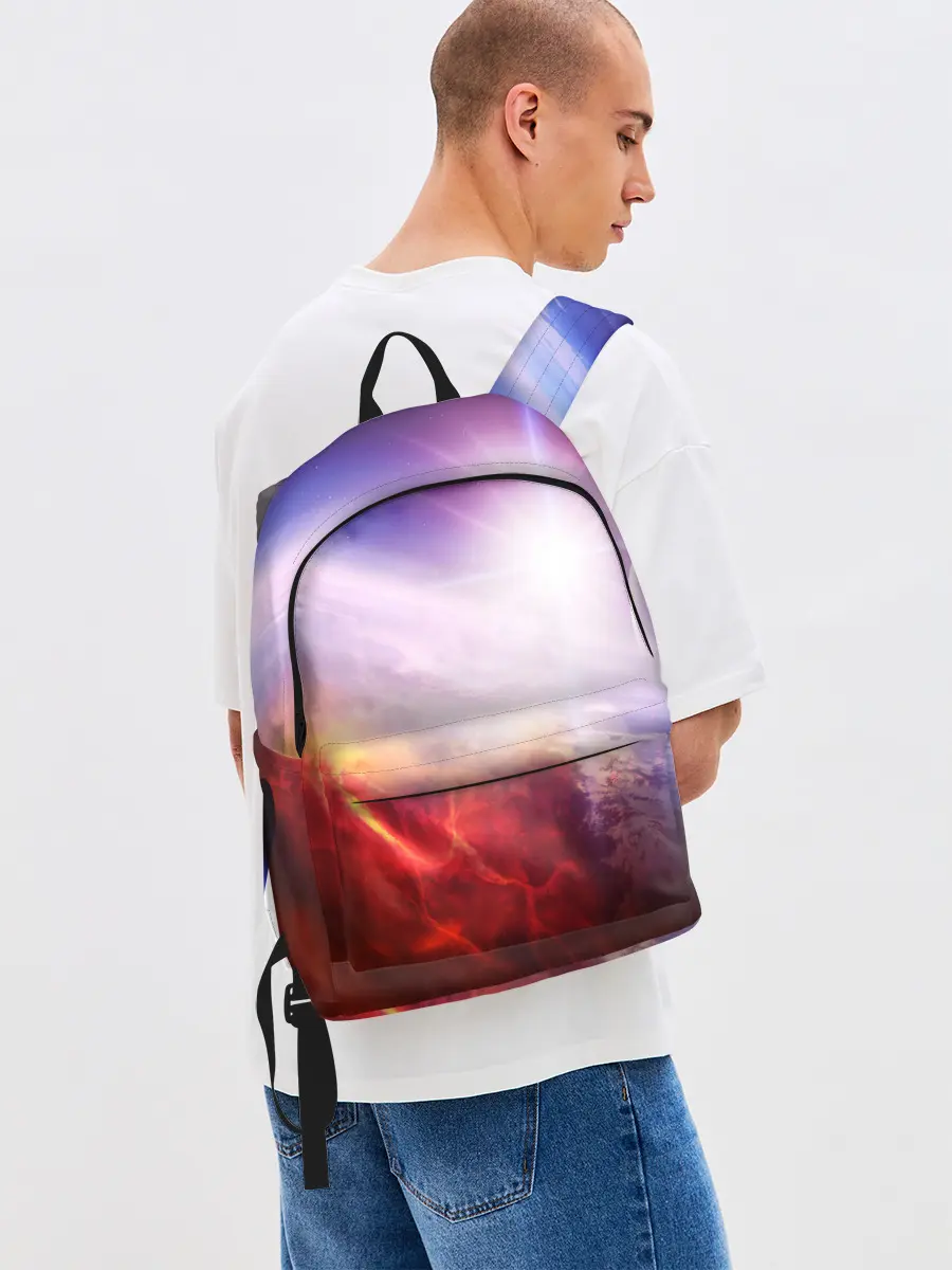 Рюкзак джинсовый / Звезды в неоне