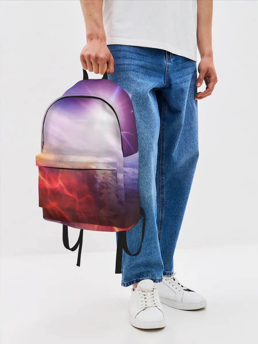 Рюкзак джинсовый / Звезды в неоне