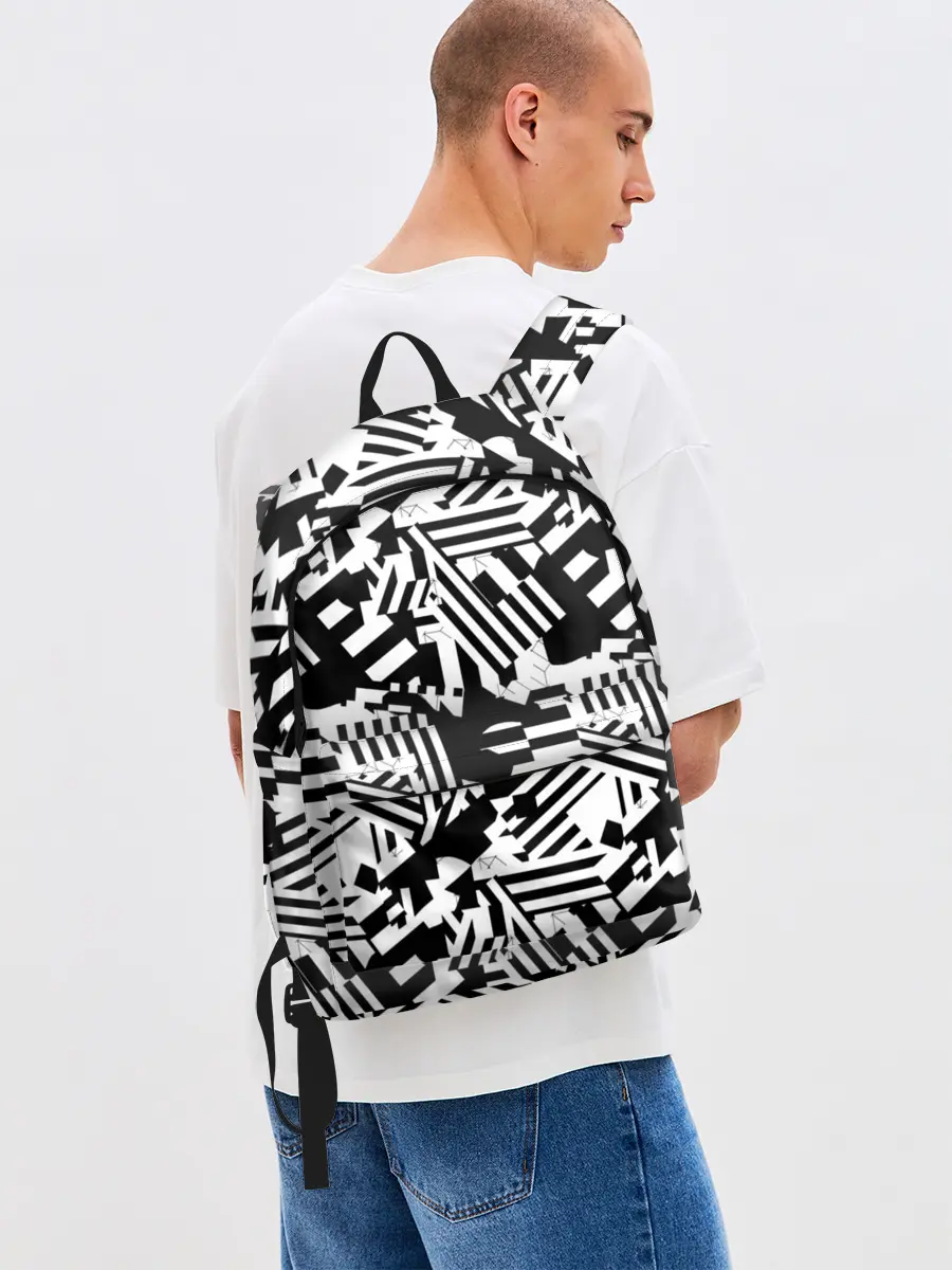 Рюкзак джинсовый / Хаотичные линии