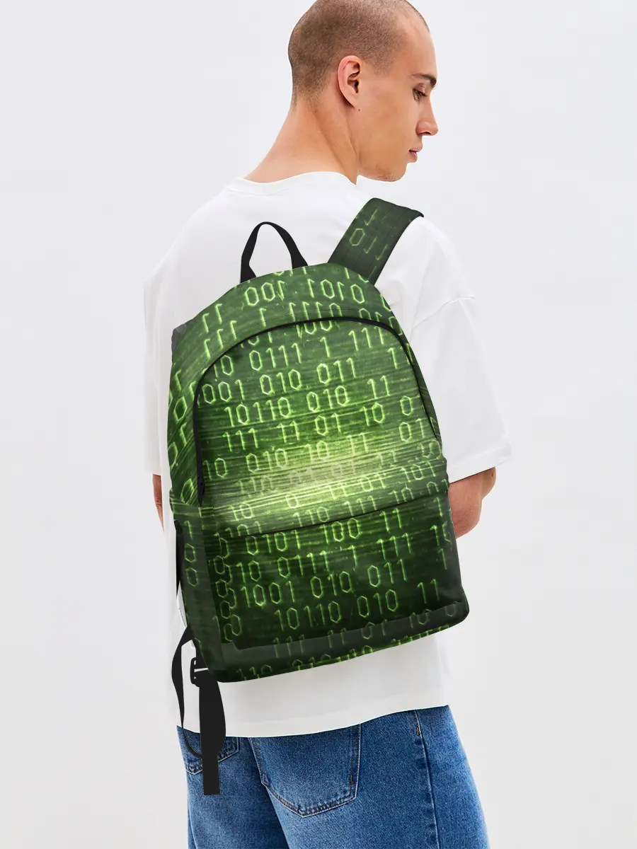 Рюкзак джинсовый / Двоичный код