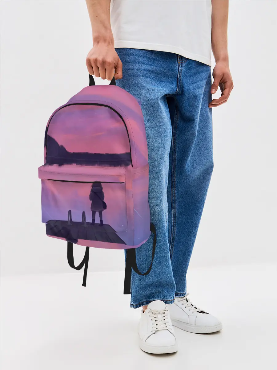 Рюкзак джинсовый / Закат Солнце