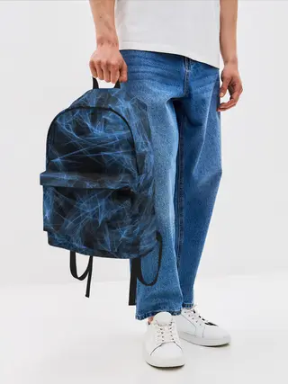 Рюкзак джинсовый / Синяя паутина