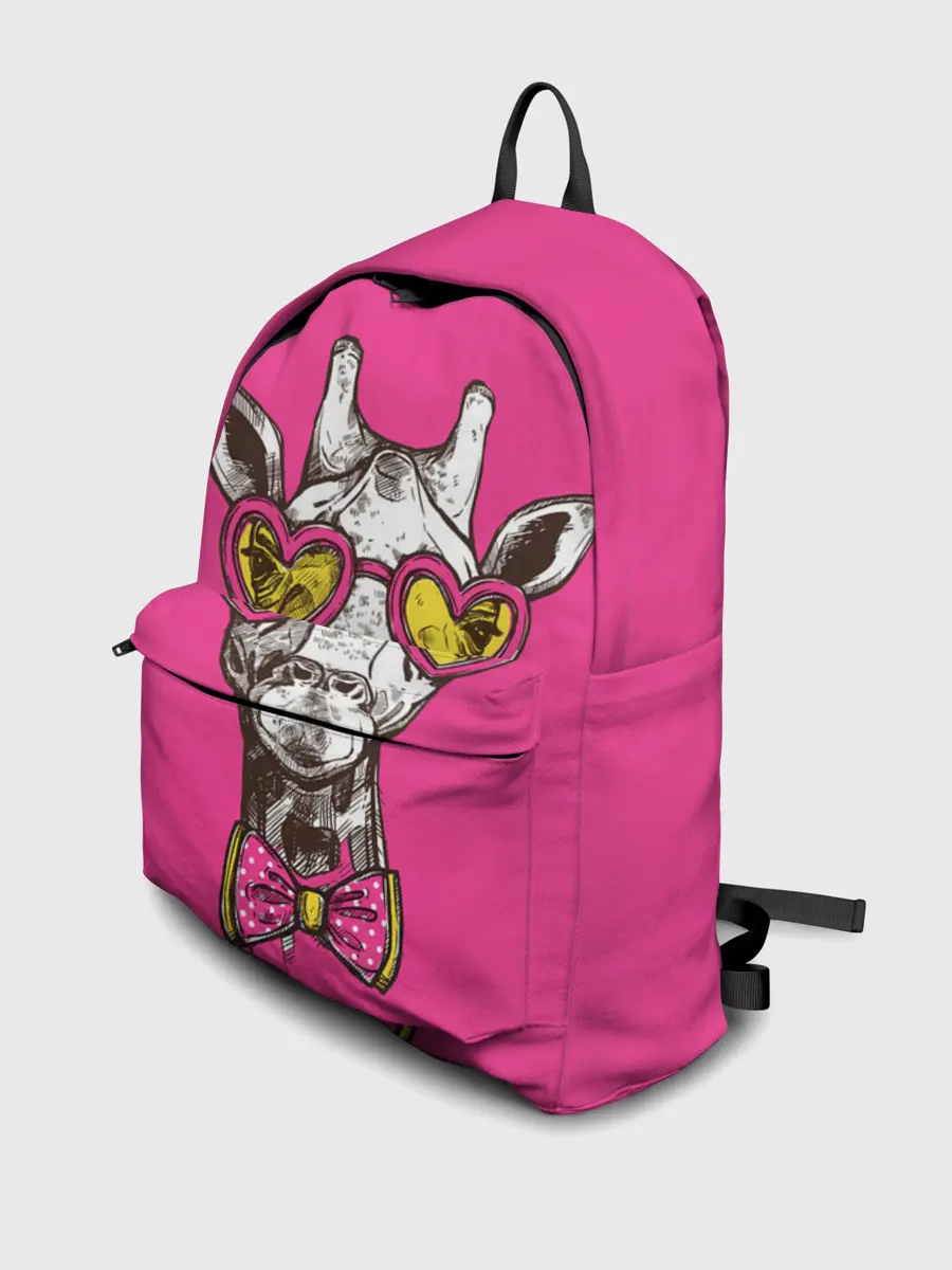 Рюкзак джинсовый / жираф в очках