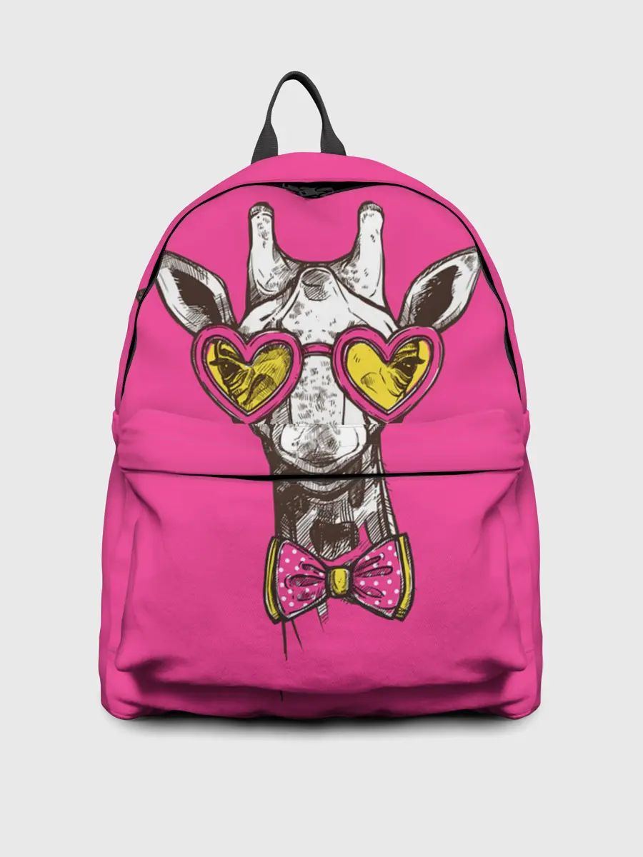 Рюкзак джинсовый / жираф в очках