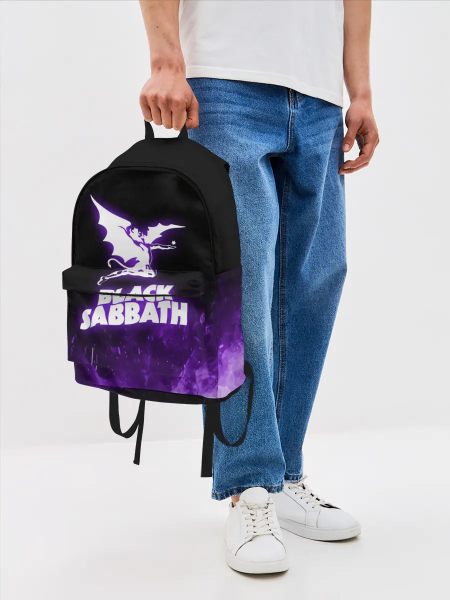 Рюкзак джинсовый / Black Sabbath NEON