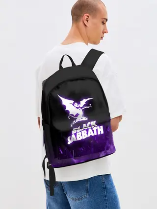 Рюкзак джинсовый / Black Sabbath NEON
