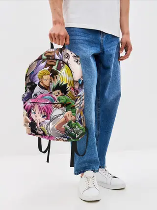 Рюкзак джинсовый / МНого персонажей