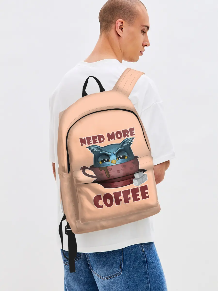 Рюкзак джинсовый / Нужно Больше Кофе