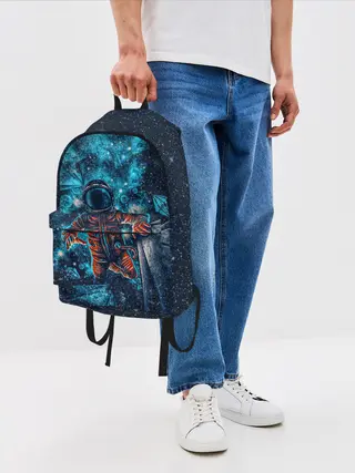Рюкзак джинсовый / Космонавт