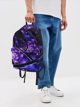 Рюкзак джинсовый / Фрактал линии