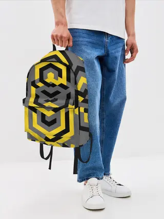 Рюкзак джинсовый / Геометрия узор