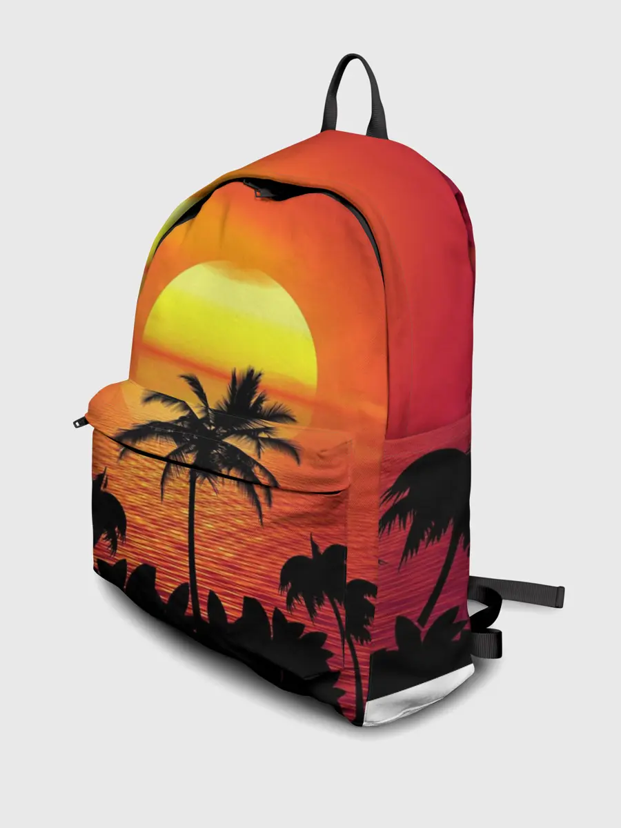 Рюкзак джинсовый / Пальмы на фоне моря