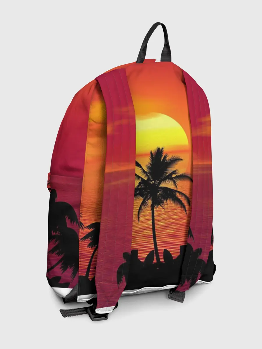 Рюкзак джинсовый / Пальмы на фоне моря