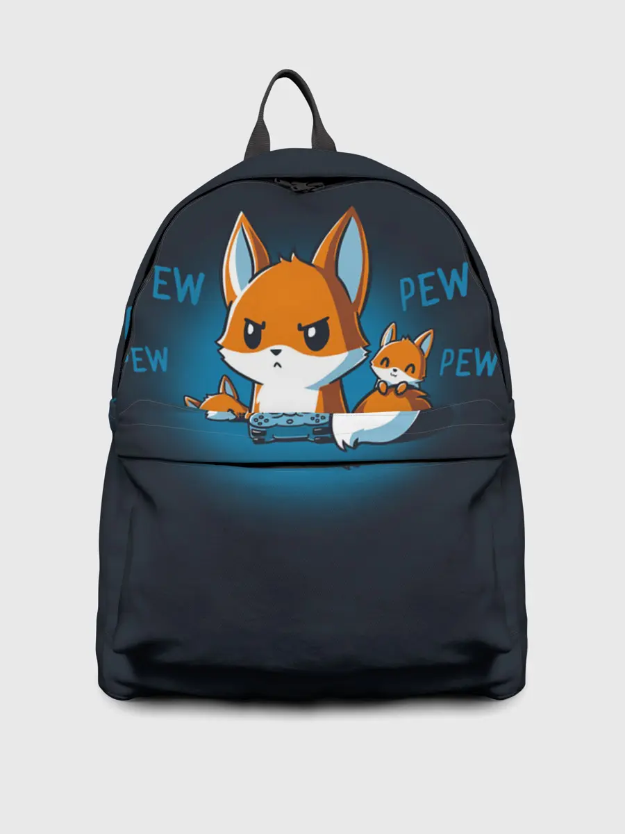 Рюкзак джинсовый / Лисы-геймеры