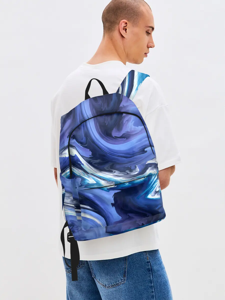 Рюкзак джинсовый / Абстрактные волны