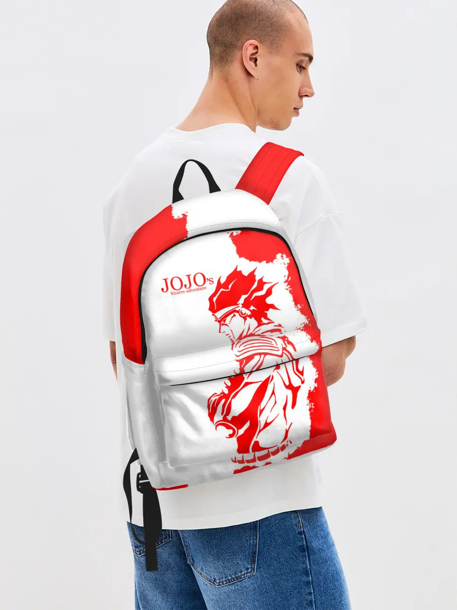 Рюкзак джинсовый / Хамон красный