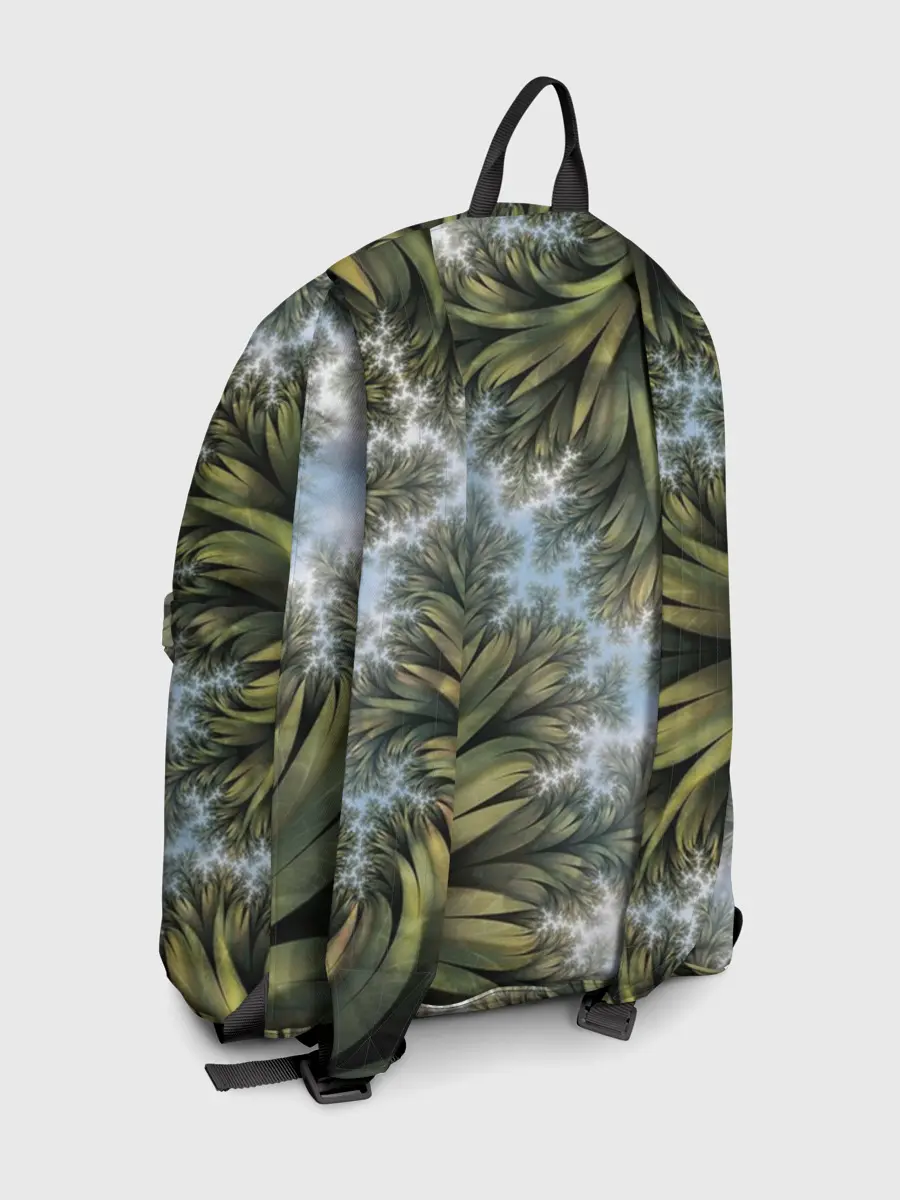 Рюкзак джинсовый / Зеленые листья