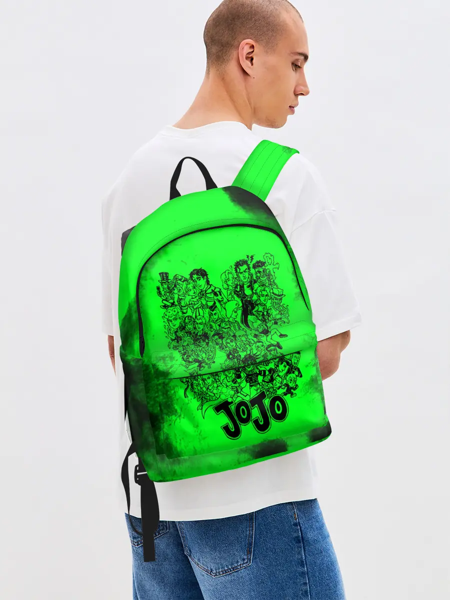 Рюкзак джинсовый / Джоджо герои зеленый дым
