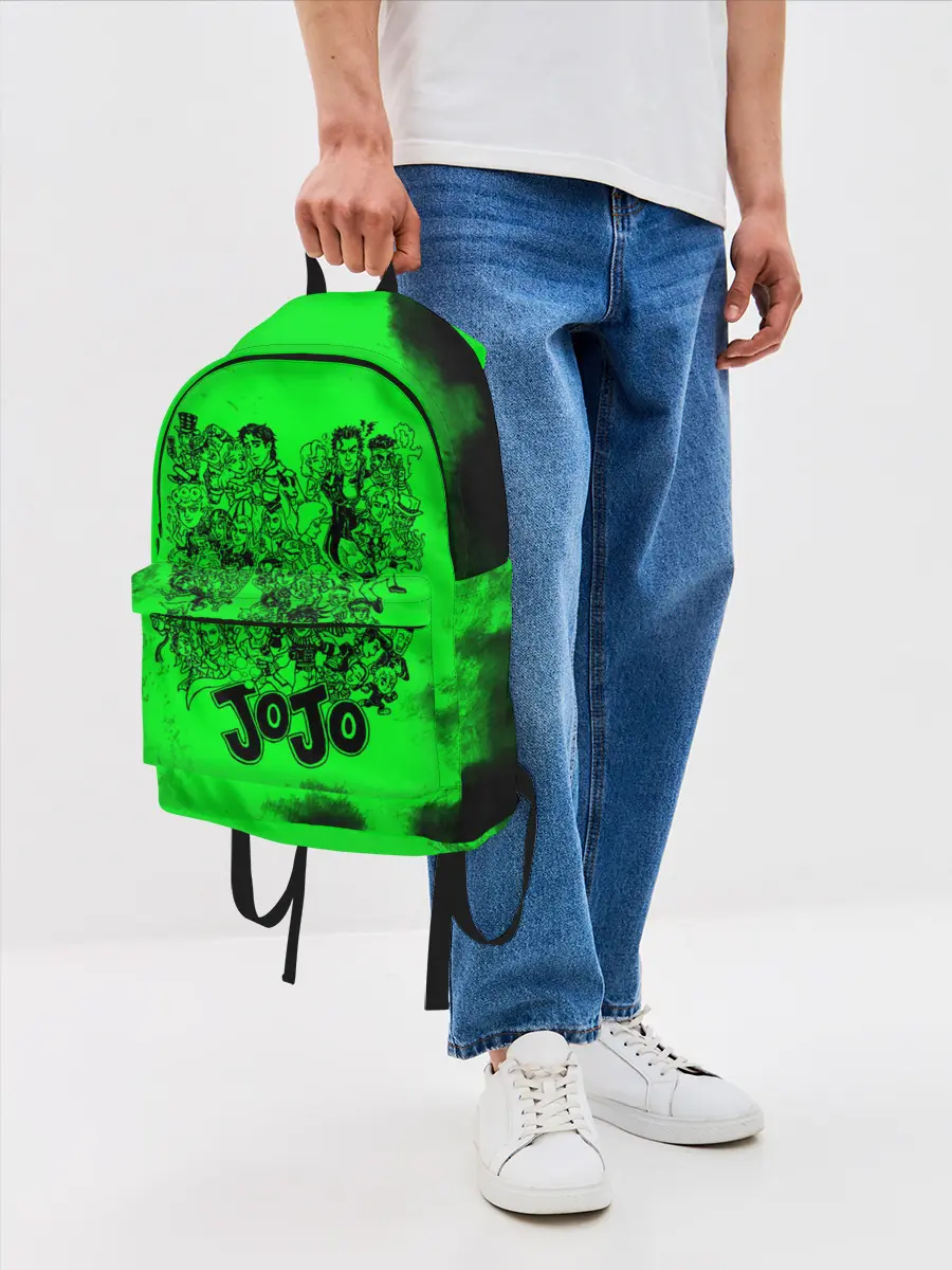 Рюкзак джинсовый / Джоджо герои зеленый дым