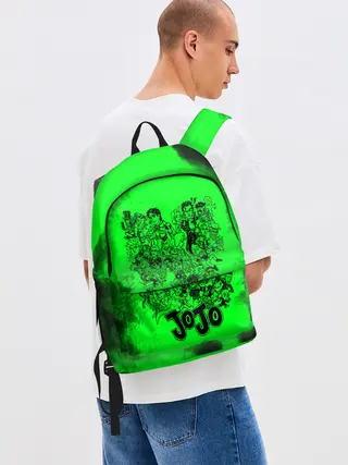 Рюкзак джинсовый / Джоджо герои зеленый дым