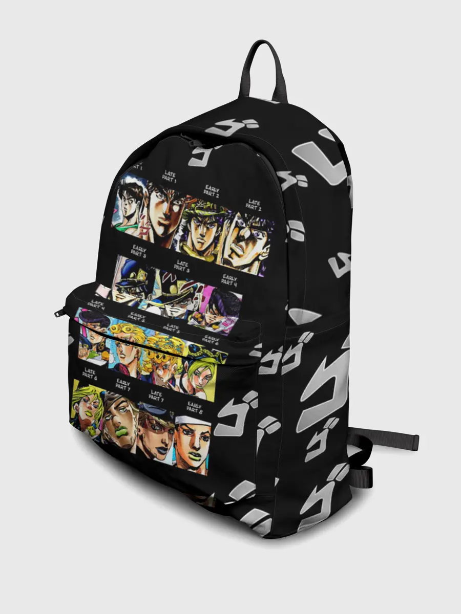 Рюкзак джинсовый / Джоджо герои цветные