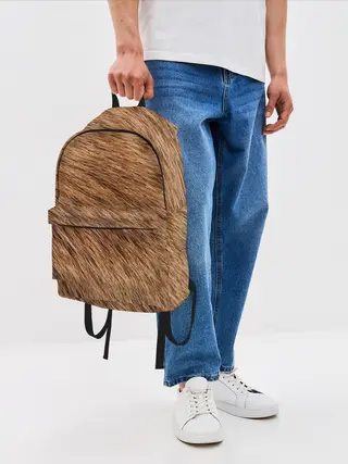 Рюкзак джинсовый / собака друг человека