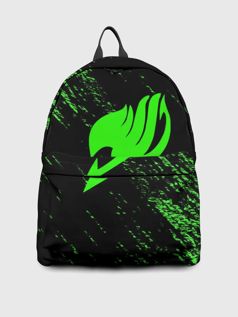 Рюкзак джинсовый / Хвост Феи зеленая диагональ