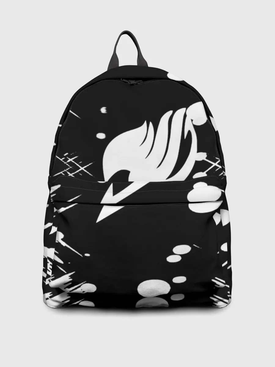 Рюкзак джинсовый / Хвост Феи геометрия в чб