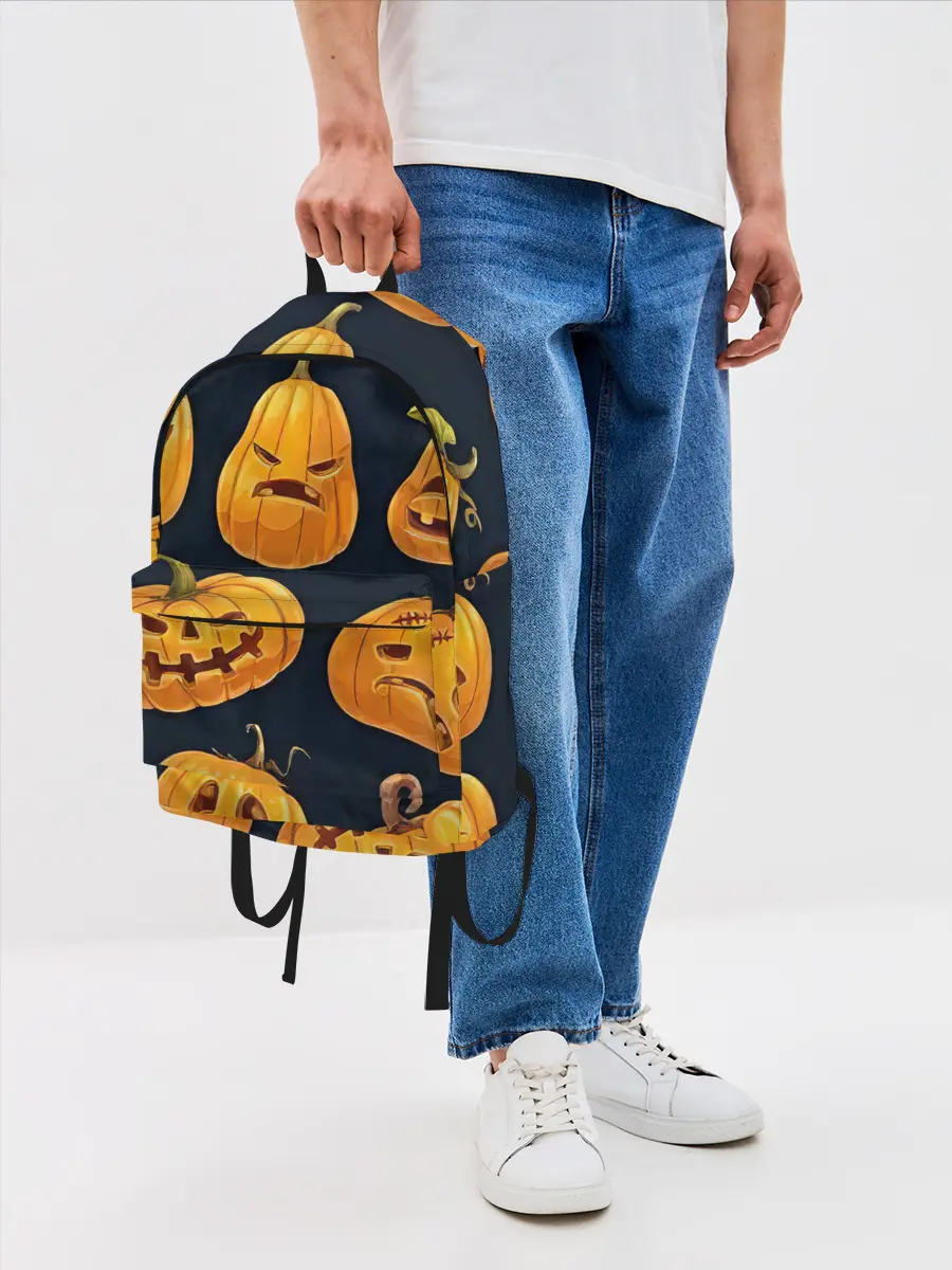 Рюкзак джинсовый / Праздничные тыквы