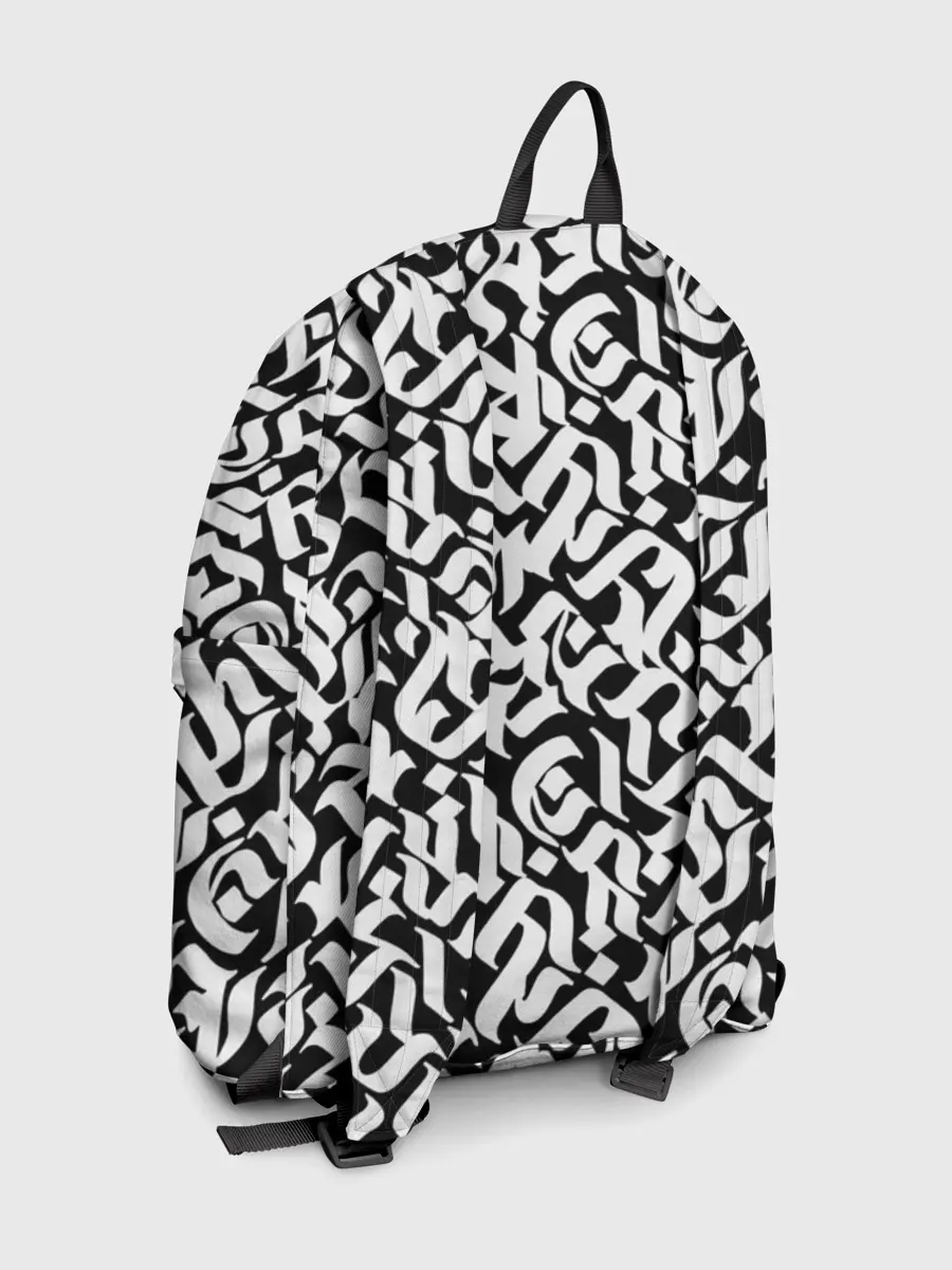 Рюкзак джинсовый / Шрифт на чёрном