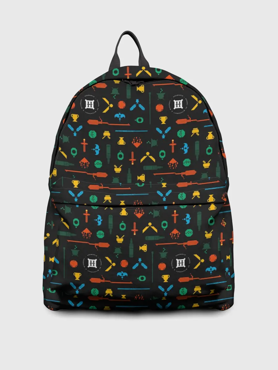 Рюкзак джинсовый / Хогвартс паттерн