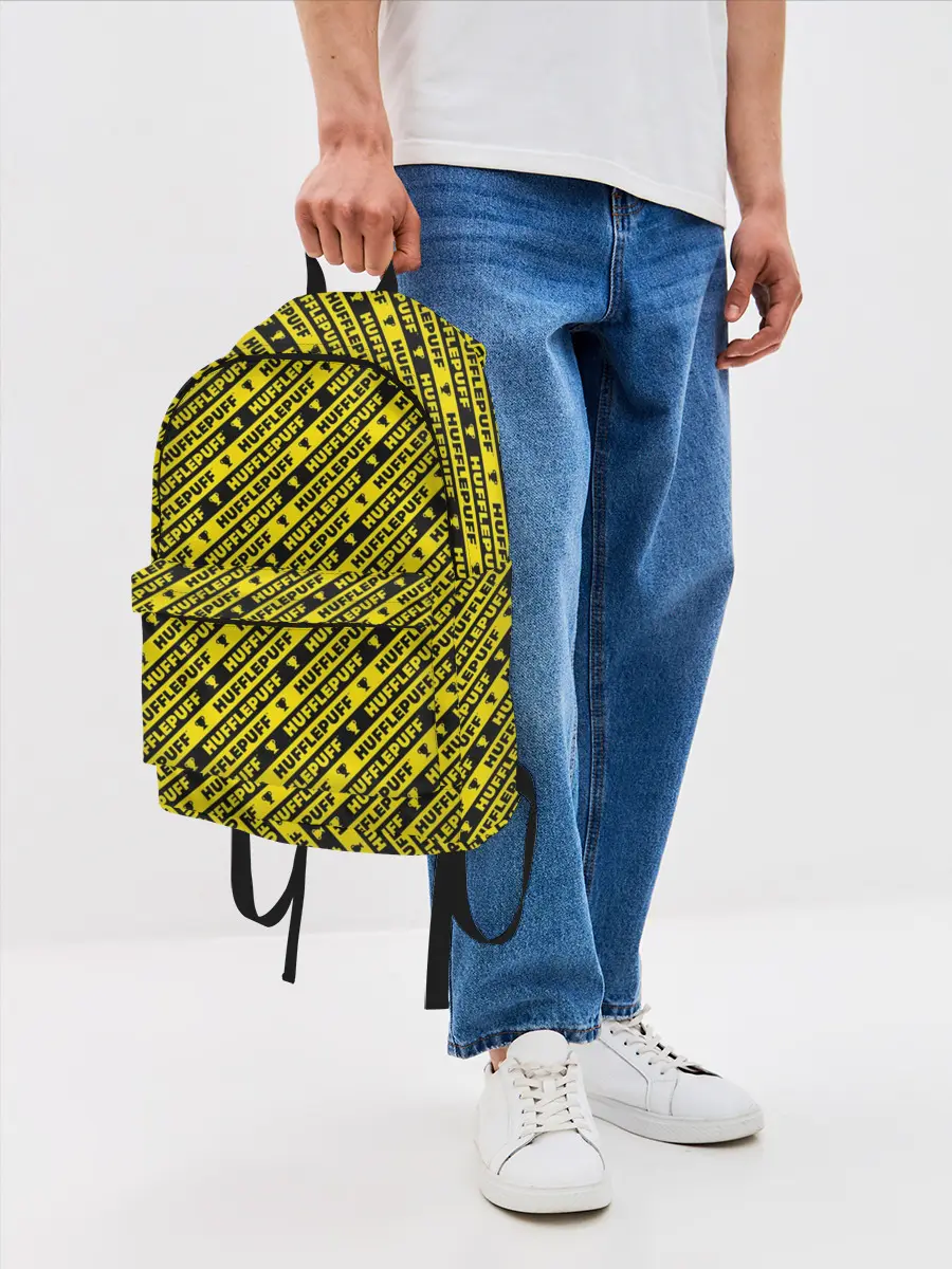 Рюкзак джинсовый / Хаффлпафф паттерн