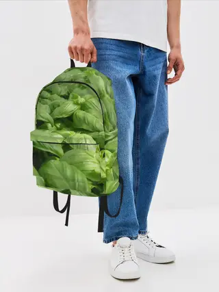 Рюкзак джинсовый / Неоновый базилик