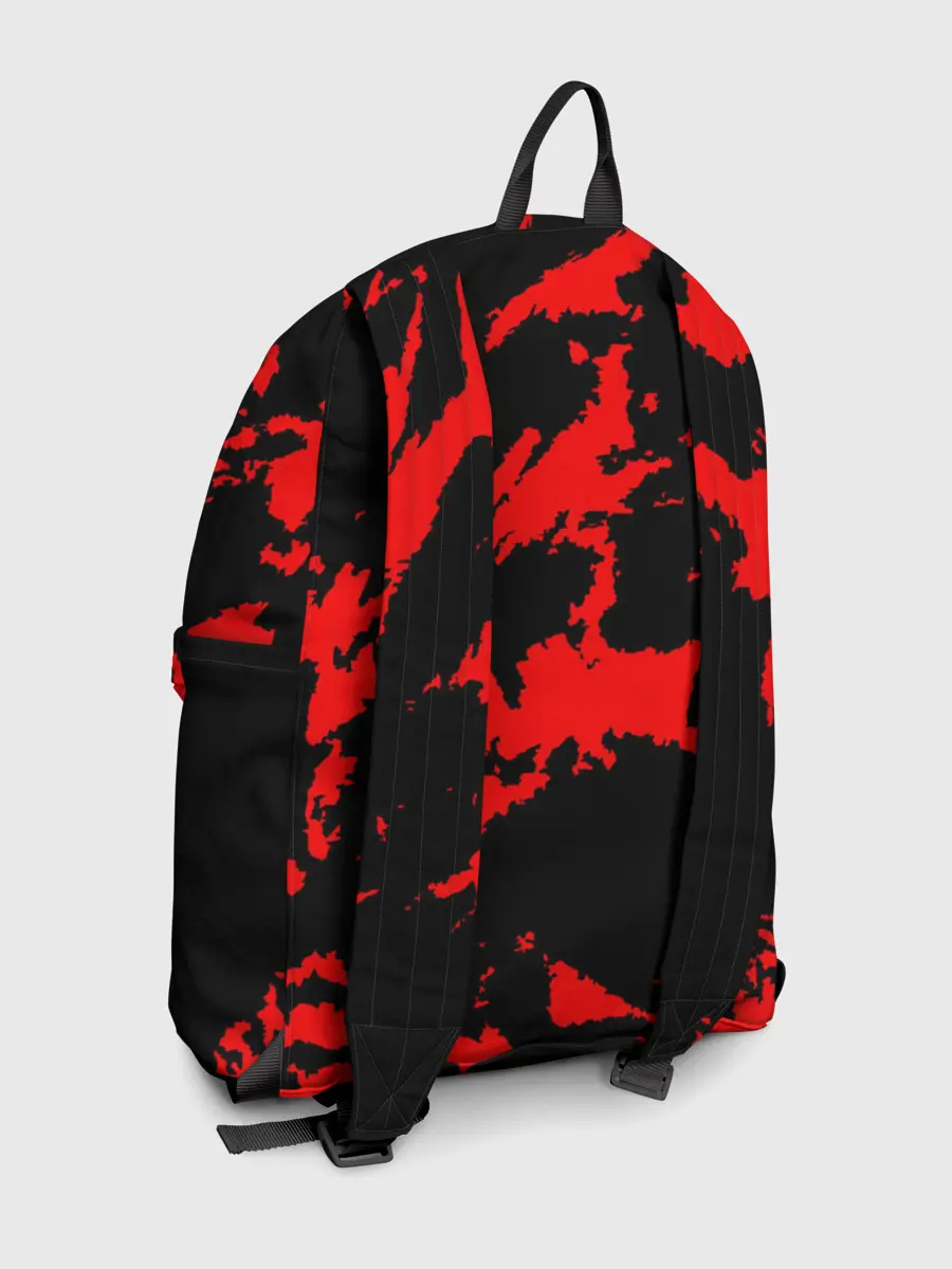 Рюкзак джинсовый / Красный на черном