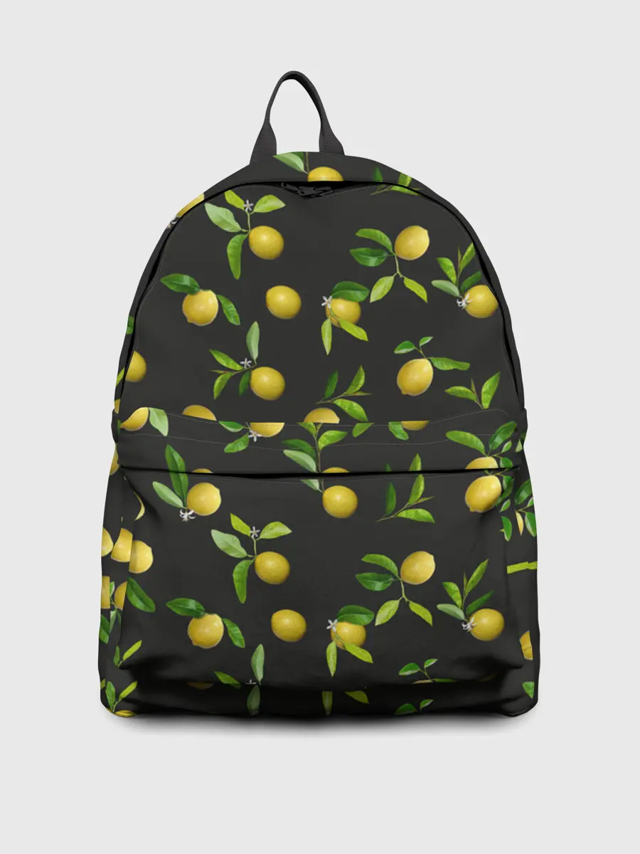 Рюкзак джинсовый / Лимончики на черном