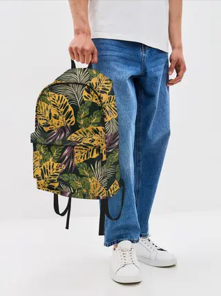 Рюкзак джинсовый / Тропический лес