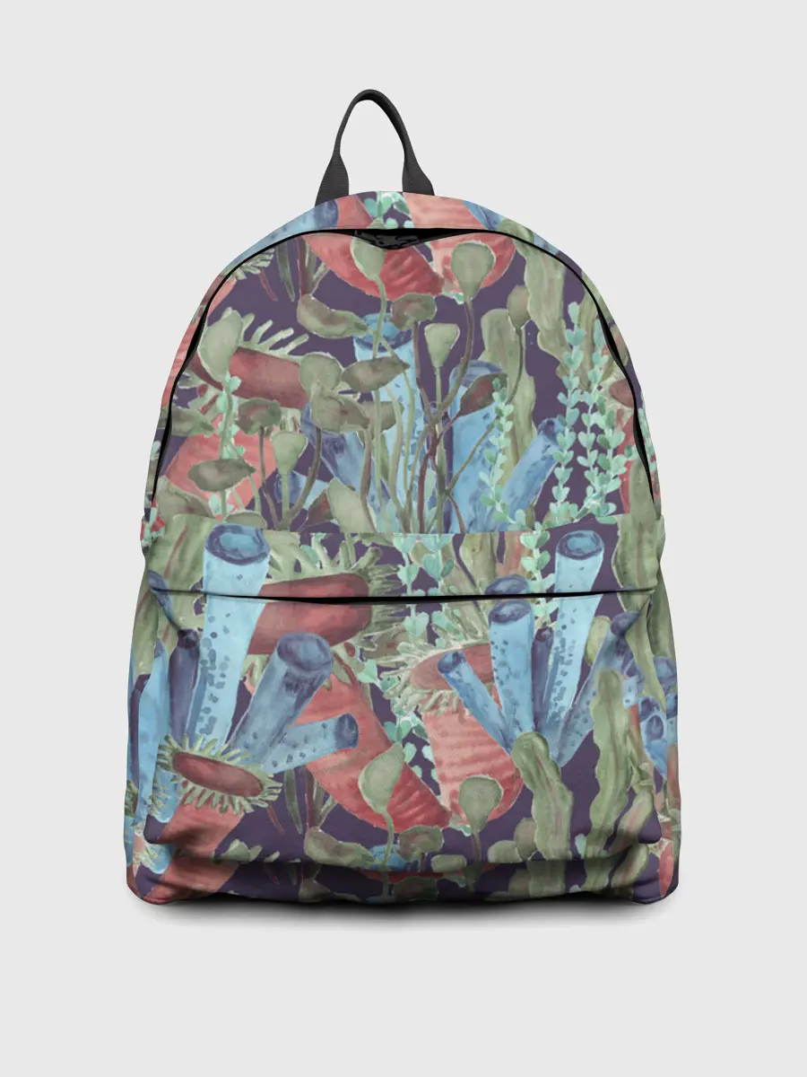 Рюкзак джинсовый / Водоросли на морском дне