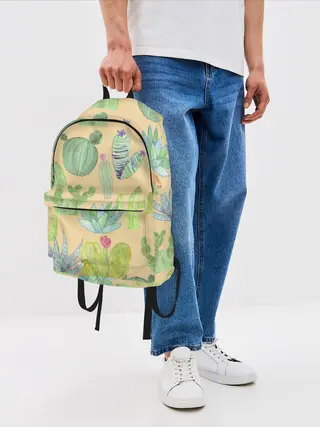 Рюкзак джинсовый / Кактусы в пустыне