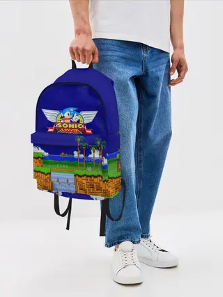 Рюкзак джинсовый / Sonic.