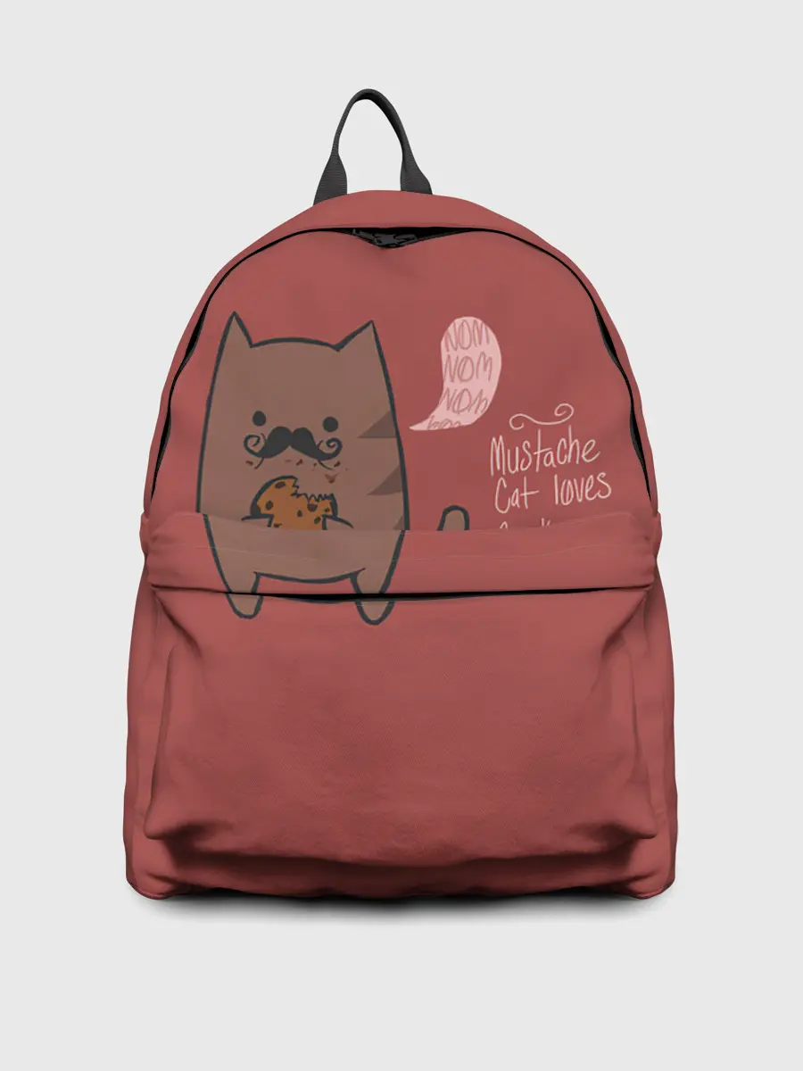 Рюкзак джинсовый / Котик любит печеньки