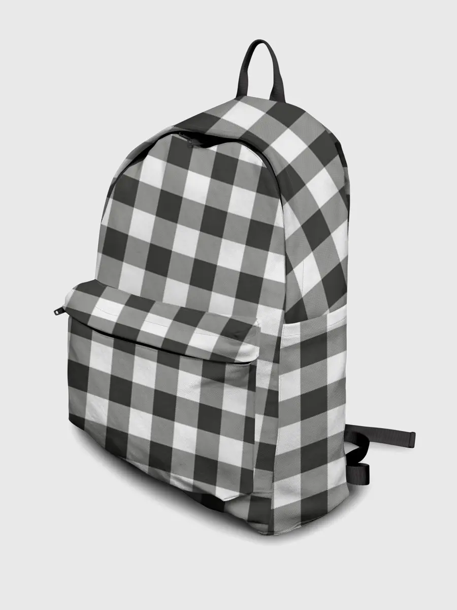Рюкзак джинсовый / Черно-белая клетка