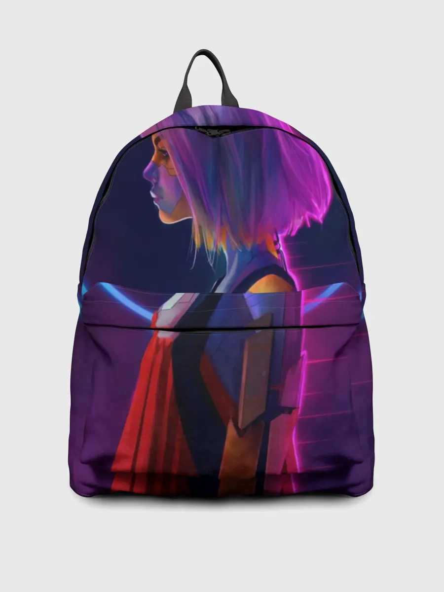 Рюкзак джинсовый / Девушка в неоне