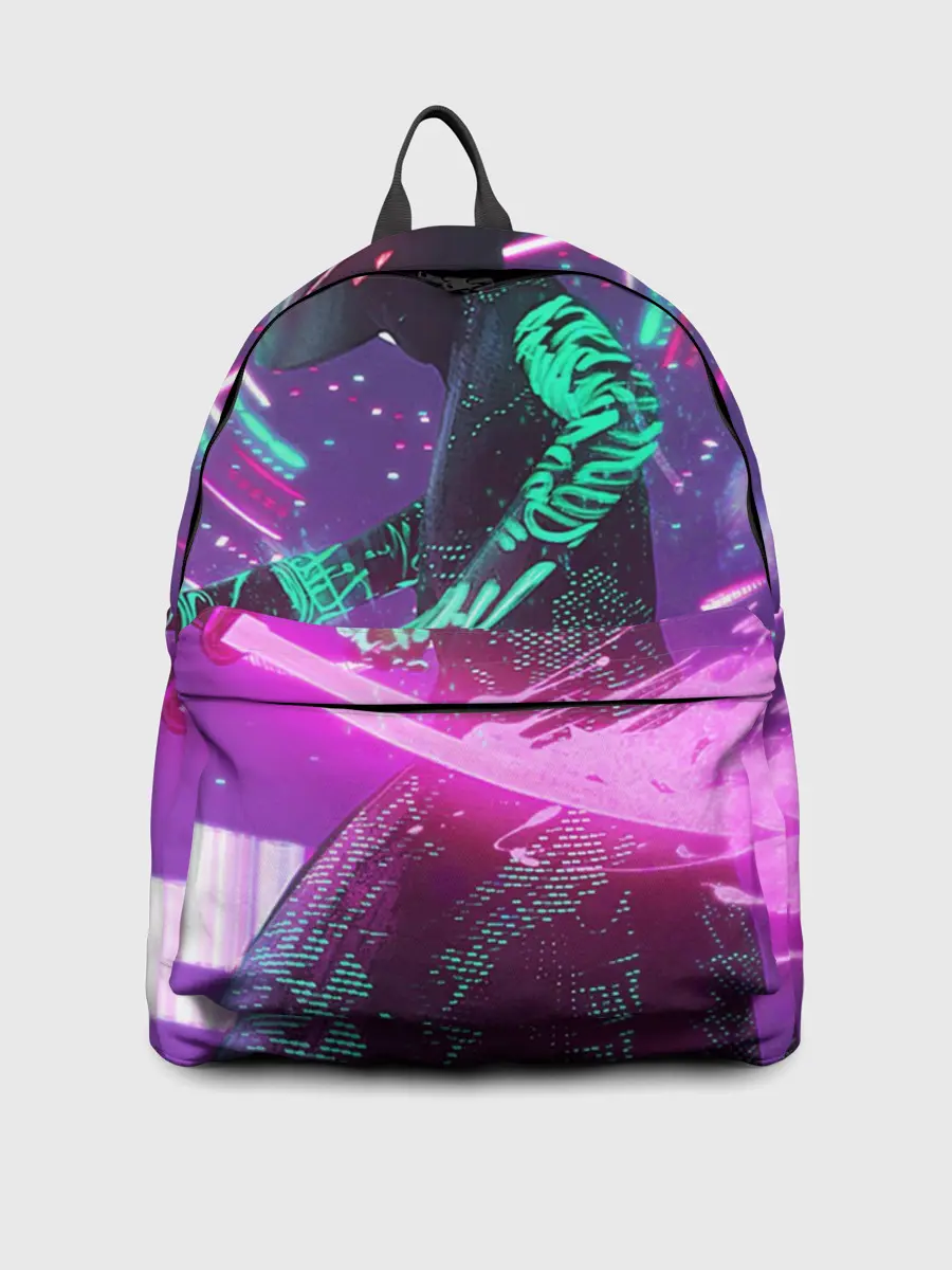 Рюкзак джинсовый / Неоновый Самурай